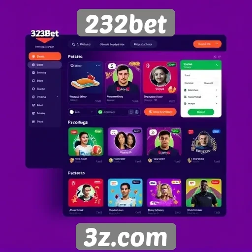 Interface do usuário do 232bet é fácil de navegar