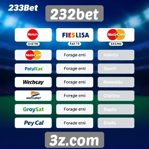 Métodos de pagamento aceitos no 232bet